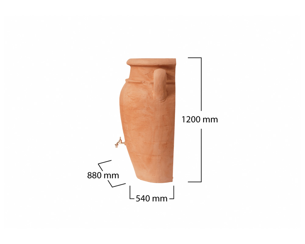Dimensions of Mini Antique Amphora 260l wall tank